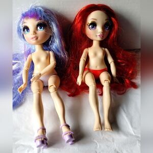 Rainbow High Fashion Dolls‎ Bundle - Red & Purple Hair Collectible Dolls
